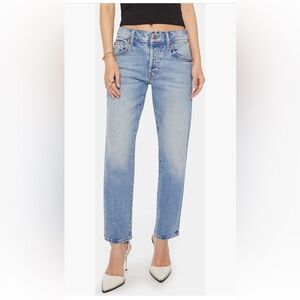 MOTHER Lil' Hiker Hover Mid Rise Slim Straight Leg Jeans👖in Fight for Your Right